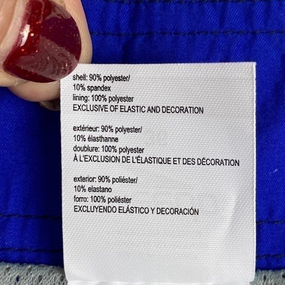 Speedo Flag Laced Front Swim Trunks Men's 36 Black Gray Mesh Lining - Picture 7 of 8